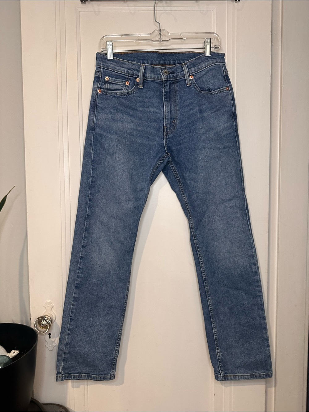 Levi's 513 30x30 Men's Straight Jeans in Medium Blue Denim